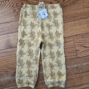 Kate Quinn Gold Floral Baby Pants